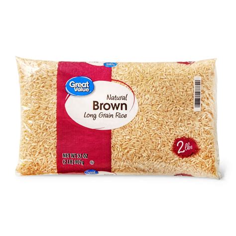 Great Value Natural Brown Long Grain Rice 32 Oz