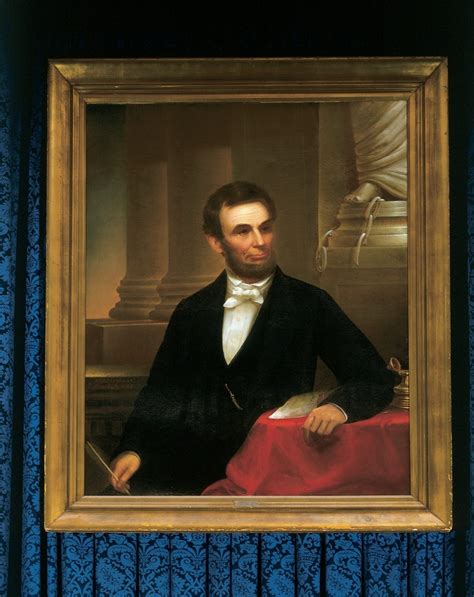 Lincoln Portrait By Edward Dalton Marchant 1863 White House