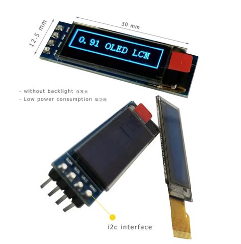091 Inch Small Oled Display 12832 Blue Oled Module For Oled Smart