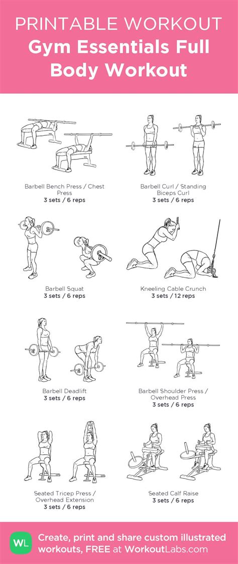 Gym Essentials Full Body Workout · Free Workout By Workoutlabs Fit