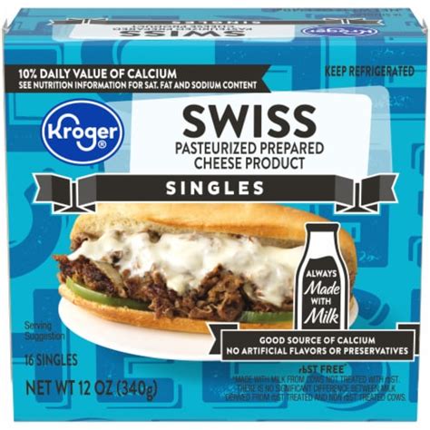 Kroger Swiss Cheese Singles Slices Ct Oz Smiths Food And Drug