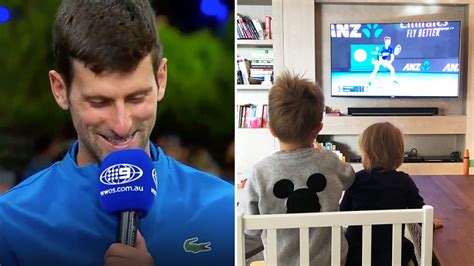 His father novak djokovic met jelena ristic (mom) when they were in high school. Australian Open: Novak Djokovic melts over photo of his kids watching
