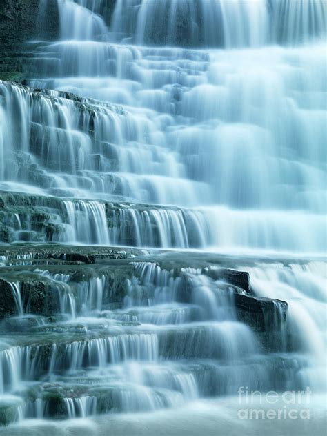 Closeup Of Beautiful Cascade Waterfall Photograph By Awen Fine Art