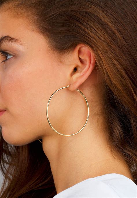 Gold Hoops Earrings Big Hoops Earrings K Gold Hoops Etsy