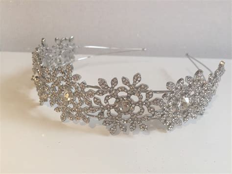 Snowflake Crown Snowflake Headpiece Tiara Wedding Etsy