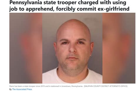 Ronald Davis, Pennsylvania state trooper charged with using job to