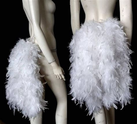 Thick Feather Tail Fan Tail Back Cover Feather Bustle Boa Tutu Feather Belt Costume Showgirl