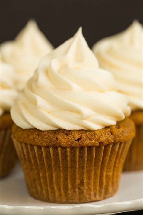 Pumpkin Cupcakes With Cream Cheese Frosting Brown Eyed Baker