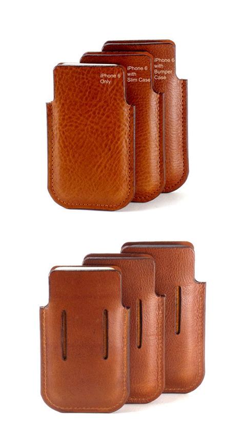 Leather Iphone 6 Holster In 3 Sizes With Integral Belt Loop Leather