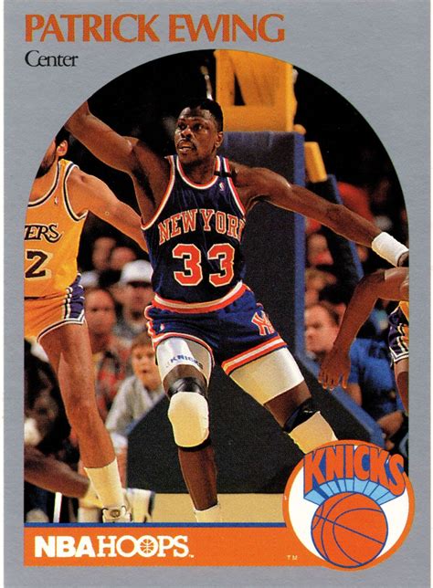 1990 91 Nba Hoops Patrick Ewing Base Card 203