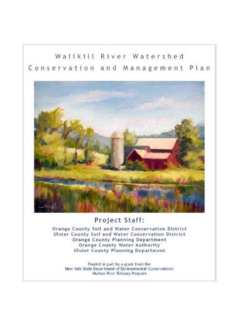 Wallkill River Watershed Conservation And Management Plan