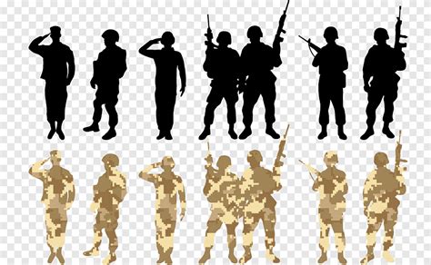 Free Download Black And Brown Camouflage Military Men Illustration