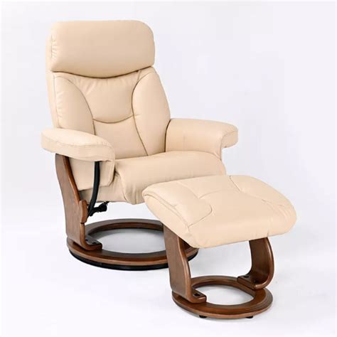 Benchmaster Swivel Recliner With Ottoman And Adjustable Headrest