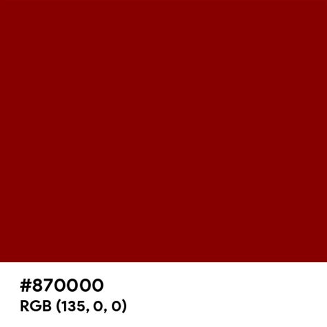 870000 Color Name Is Deep Red