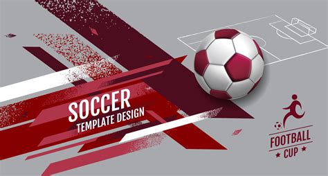 Soccer Template Design Football Banner Sport Layout Design Vector