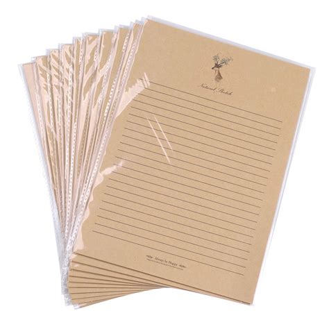 Buy 100 Sheets A4 Vintage Writing Paper Set Kraft Letter Paper Writing