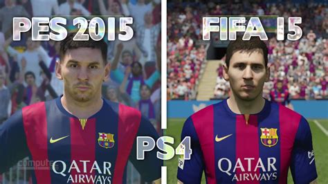 Fifa 15 Vs Pes 2015 Graphics Comparison Ps4 Gameplay Youtube
