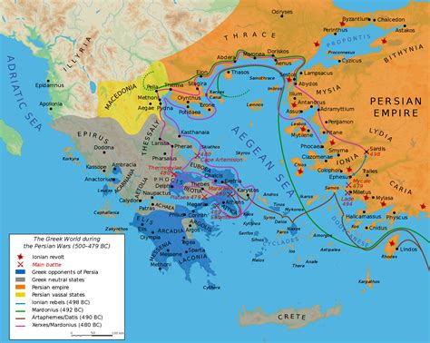 Salamis Ancient Greece Map Map Vector