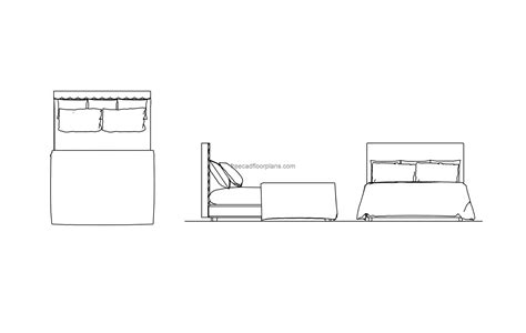 Bed In Millimeters Autocad Block Free Cad Floor Plans