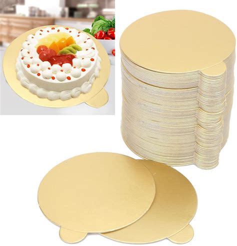 Gold Cardboard Cake Base Enlynn 35x33 Mini Single Portion Cake Board