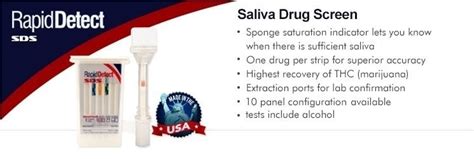 Saliva Drug Test Rapid Detect Sds Thc No Problem Rapid Detect