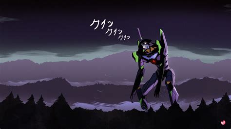 Wallpaper Illustration Anime Neon Genesis Evangelion Eva Unit 01