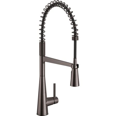 Moen kitchen and bar faucets. Moen 5925BLS Black Stainless Steel Sleek Spring Pre-Rinse ...