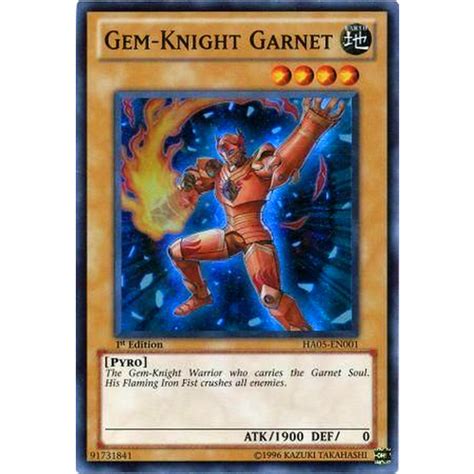 Gem Knight Garnet Ha05 En001 Super Rare 1st Edition
