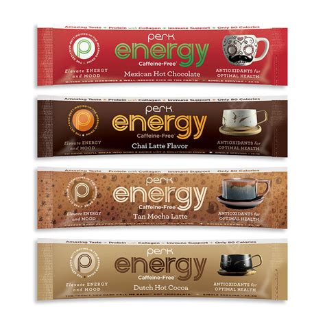 Energy Original Caffeine Free Sampler 4 Sticks Perk Energy