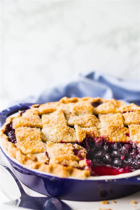 classic blueberry pie flaky crust and thick glaze y filling baking a moment