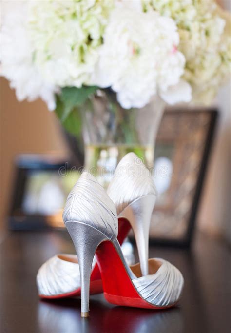 Brides Red Sole High Heels Stock Image Image Of Soles 30398925
