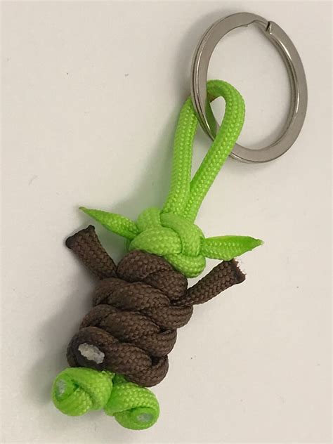 Star Wars Mandelorian Baby Yoda Keychain From Paracord With Keyring