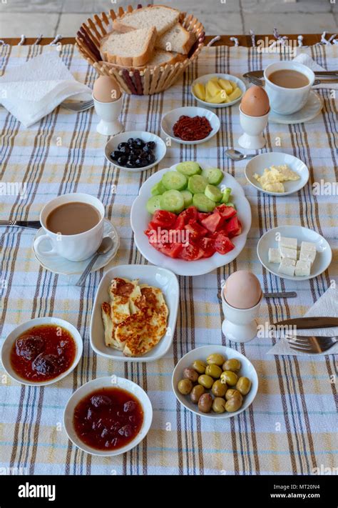 Traditional Turkish Cypriot Breakfast Served At The Revakli Ev Guest