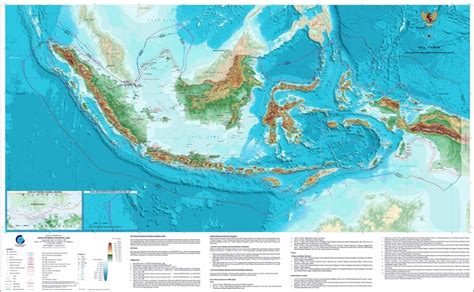 Large Detailed Physical Map Of Indonesia