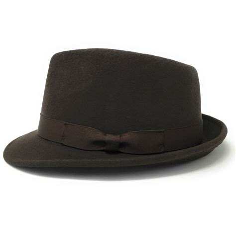 Brown Trilby Hat Handmade Wool Felt Crushable Camden