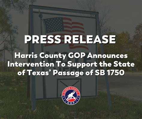 Harris County Gop Announces Intervention To Support The State Of Texas