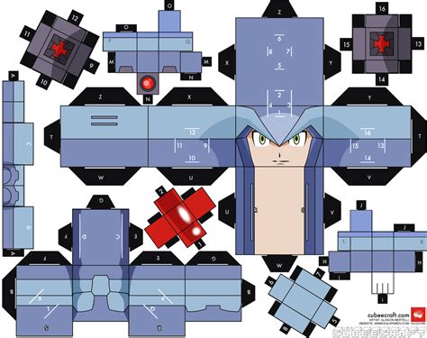 French Fold Papercraft Megaman X Papercraft