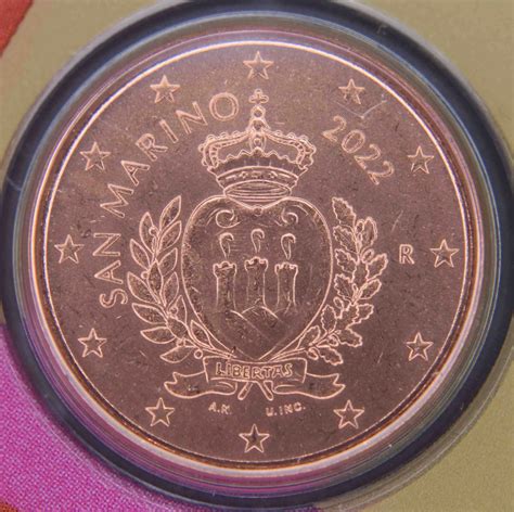 San Marino 1 Cent Münze 2022 Euro Muenzentv Der Online Euromünzen