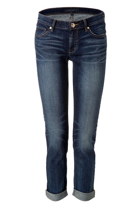 Juicy Couture Rolled Straight Leg Jeans In Blue Lyst