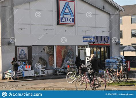 German Grocery Store Chain Aldi Is Open In Copenhagen Editorial Photo
