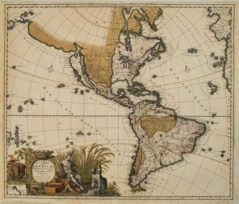 1700 Allard Map Of The Americas With California As An