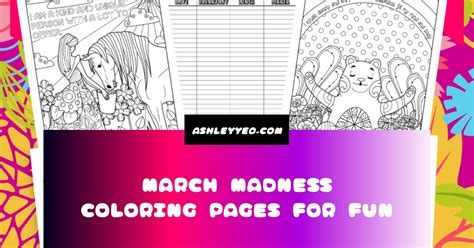 March Madness Coloring Pages For Fun Ashley Yeo