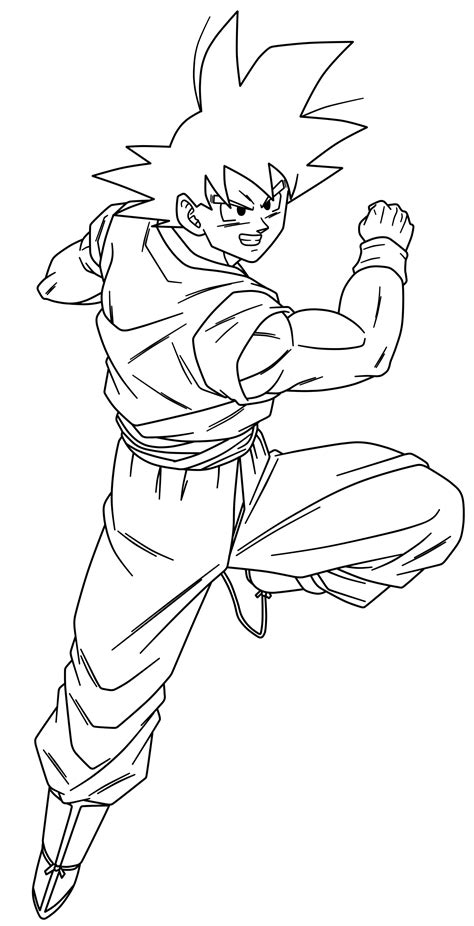 The initial manga, written and illustrated by toriyama, was serialized in weekly shōnen jump from 1984 to 1995, with the 519 individual chapters collected into 42 tankōbon volumes by its publisher shueisha. goku lineart 2 by Bejitsu on DeviantArt