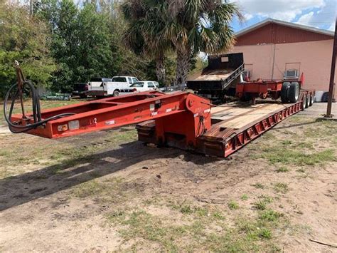 1991 Load King 50 Ton Lowboy Trailer Hydraulic Detach Non Ground