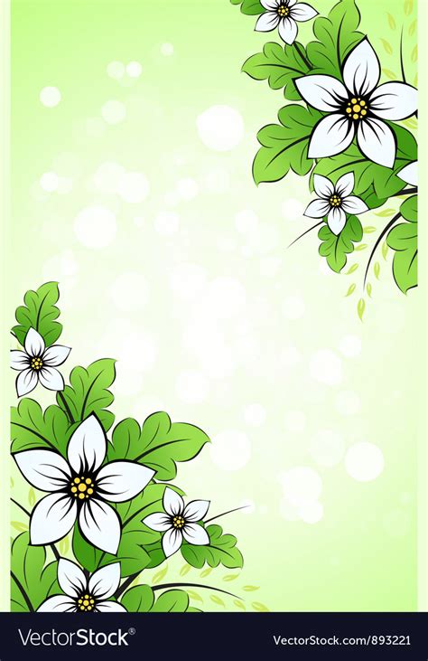 Green Floral Background Royalty Free Vector Image