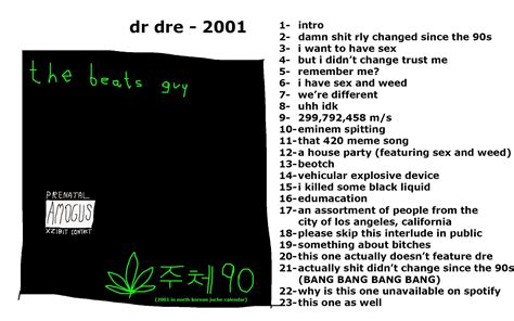 Dr Dre 2001 1999 Ralbumsinanutshell