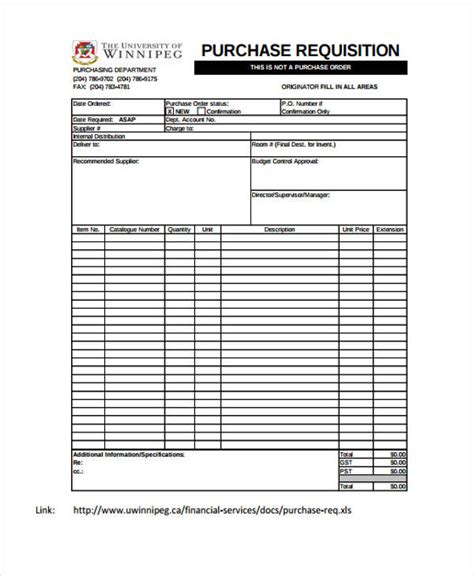 Free 40 Sample Requisition Forms In Excel Pdf Ms Word