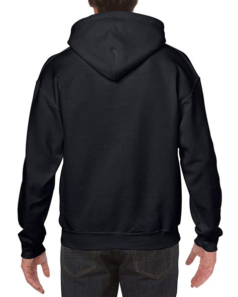 Gildan Mens Heavy Blend Fleece Hooded Sweatshirt G18500 Black Size