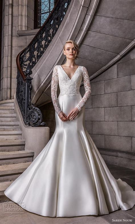 Vintage royal satin wedding dress pearls bridal gown white ivory 2 4 6 8 10 12++. Sareh Nouri Spring 2020 Wedding Dresses — "The Royal ...