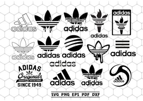 Adidas Drip Logo Dripping Symbol Design Set Silhouette Bundle Etsy